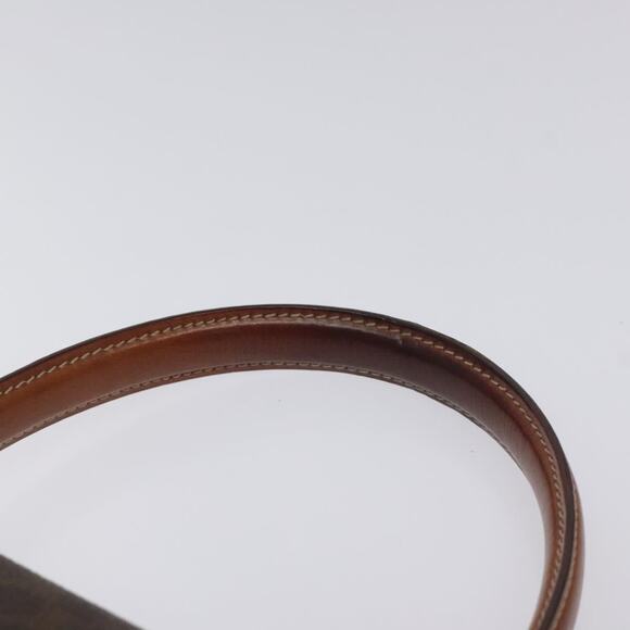 CELINE Macadam Canvas Hand Bag Pvc Leather Brown Gold - Picture 8 of 13